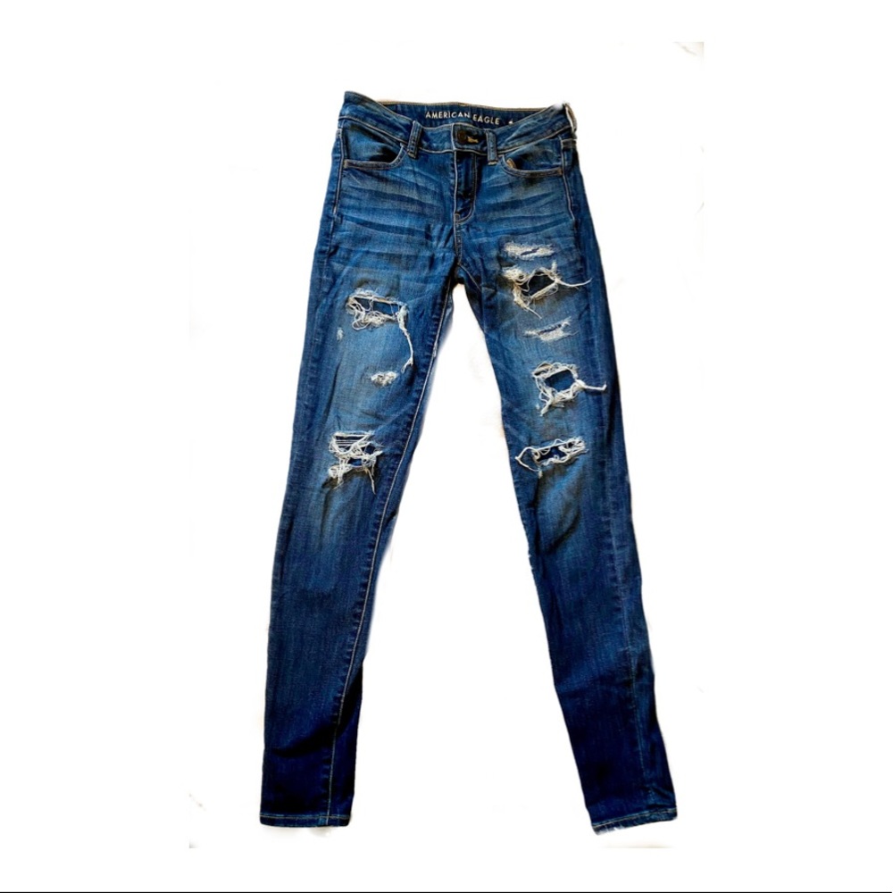 American Eagle Outfitters Next Level Stretch Distressed Jegging